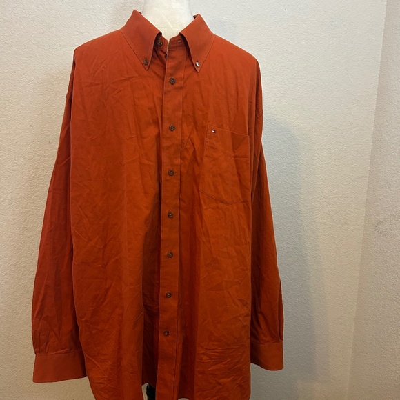 Tommy Hilfiger Other - Men’s Tommy Hilfiger XXL Orange Long Sleeved Shirt